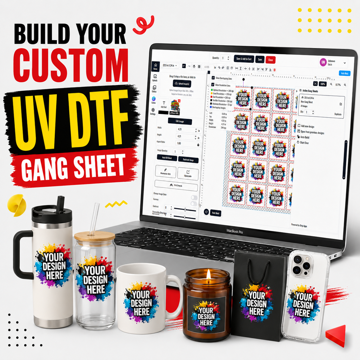Build Your Custom UV DTF Gang Sheet